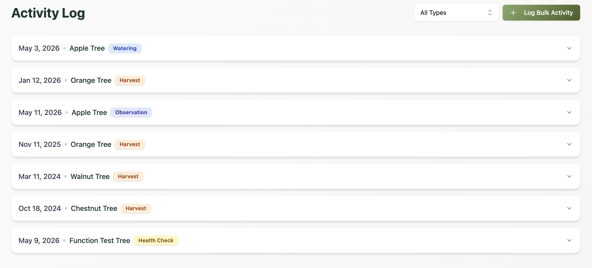 RootedField farm field activity tracking dashboard